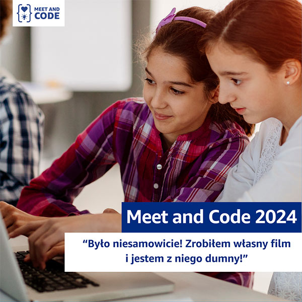 Plakat Meet and Code 2024. Było niesamowicie! Zrobiłem własny film i jestem z niego dumny!